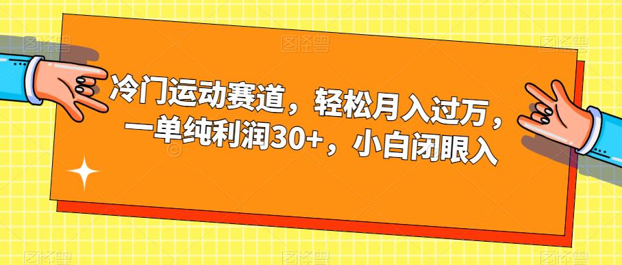 【副业项目7280期】冷门运动赛道，轻松月入过万，一单纯利润30+，小白闭眼入【揭秘】-网创财富岛