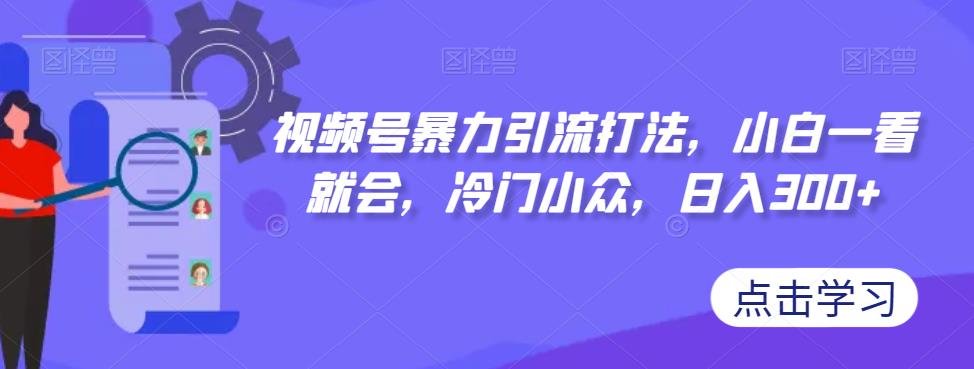 【副业项目7417期】视频号暴力引流打法，小白一看就会，冷门小众，日入300+【揭秘】-网创财富岛