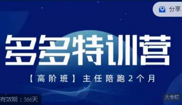 【副业项目7488期】纪主任·多多特训营高阶班，拼多多最新玩法技巧落地实操-网创财富岛