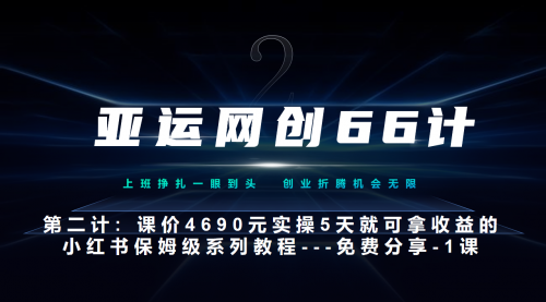 【副业项目7189期】小红书实战系列，只需5天即可完全上手-系列10节课 第一课-基础概念、流程 全貌解析-网创财富岛