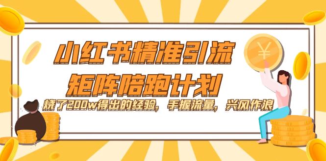 【副业项目7614期】小红书精准引流·矩阵陪跑计划：烧了200w得出的经验，手握流量，兴风作浪！-网创财富岛