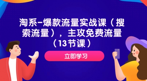 【副业项目7972期】淘系-爆款流量实战课（搜索流量），主攻免费流量（13节课）-网创财富岛