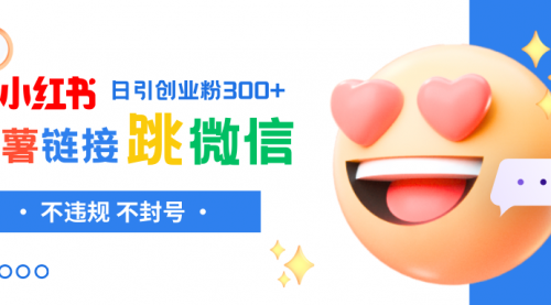 【副业项目8250期】小红薯跳转微信链接制作和引流思路，不违规不封号-网创财富岛