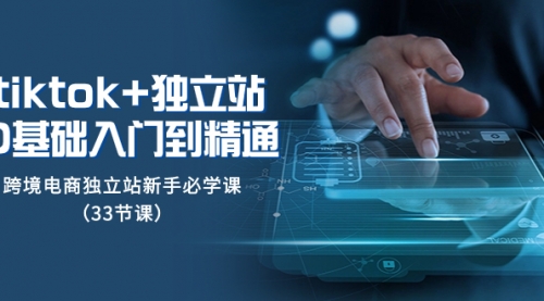 【副业项目8304期】tk+独立站从0基础入门到精通，跨境电商独立站新手必学课-网创财富岛