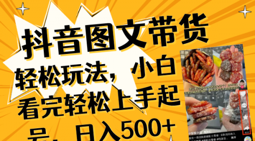 【副业项目8462期】抖音图文带货轻松玩法，小白看完轻松上手起号，日入500+-网创财富岛