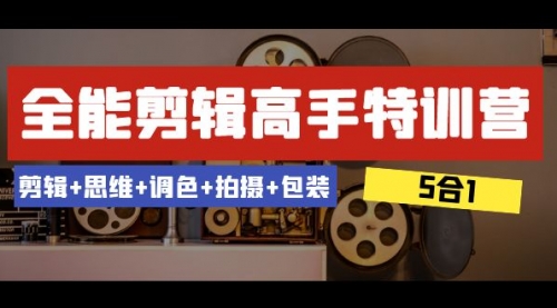 【副业项目8500期】全能剪辑-高手特训营：剪辑+思维+调色+拍摄+包装-网创财富岛
