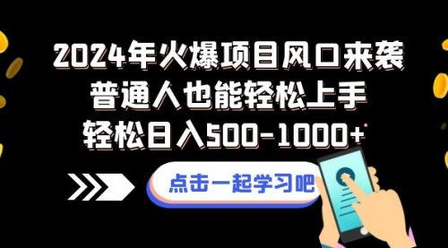【副业项目8570期】2024年火爆项目风口来袭普通人也能轻松上手轻松日入500-1000+-网创财富岛