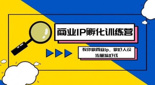 【副业8686期】商业IP-孵化训练营新版，教你做商业Ip，做好人设，流量搞好钱-网创财富岛