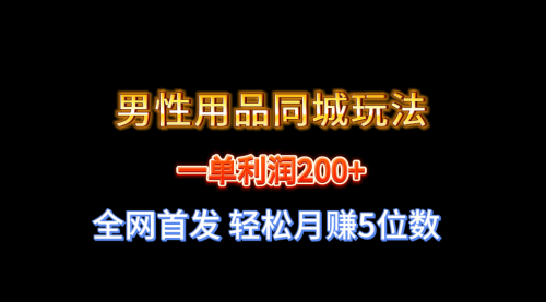【副业8722期】一单利润200+ 男性用品同城玩法 轻松月赚5位数-网创财富岛