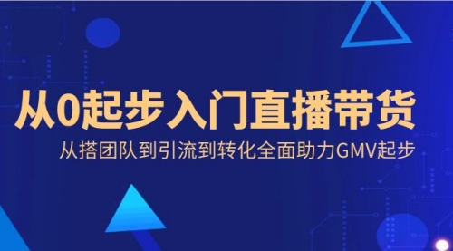 【副业8832期】从0起步入门直播带货，从搭团队到引流到转化全面助力GMV起步-网创财富岛