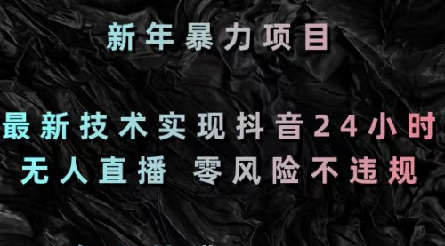 【副业8886期】最新技术实现抖音24小时无人直播 零风险不违规 每日躺赚3000-网创财富岛