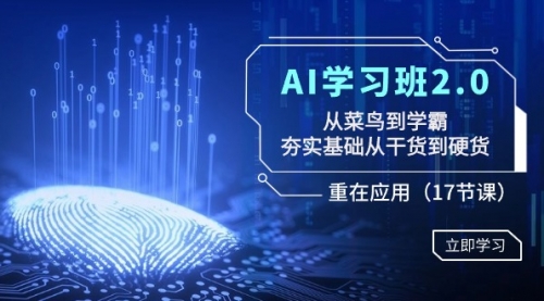 【副业8994期】AI学习班2.0：从菜鸟到学霸，夯实基础从干货到硬货，重在应用（17节课）-网创财富岛
