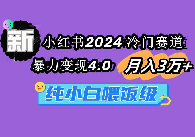 小红书2024冷门赛道 月入3万+ 暴力变现4.0 纯小白喂饭级-网创财富岛