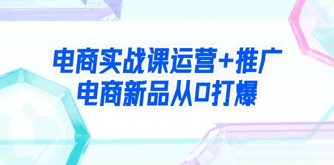 电商实战课运营+推广，电商新品从0打爆（99节视频课）-网创财富岛