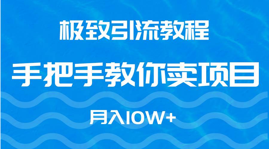 极致引流教程，手把手教你卖项目，月入10W+-网创财富岛