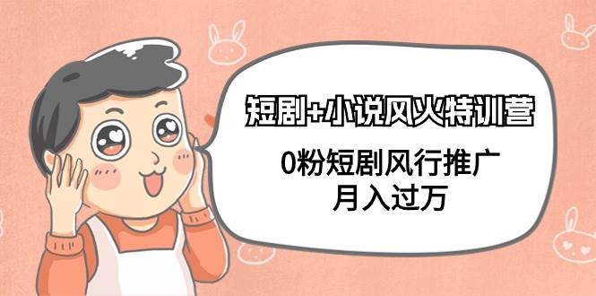 短剧+小说风火特训营，0粉短剧风行推广，月入过万（102节课）-网创财富岛
