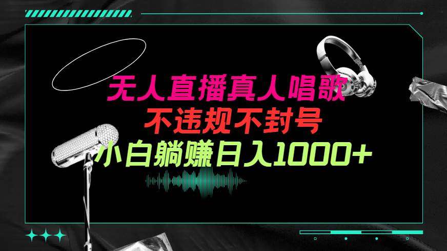 抖音24小时无人直播音乐，不违规，不封号纯撸音浪，小白实操当天日入1000+-网创财富岛