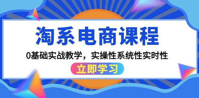 淘系电商课程，0基础实战教学，实操性系统性实时性（15节课）-网创财富岛