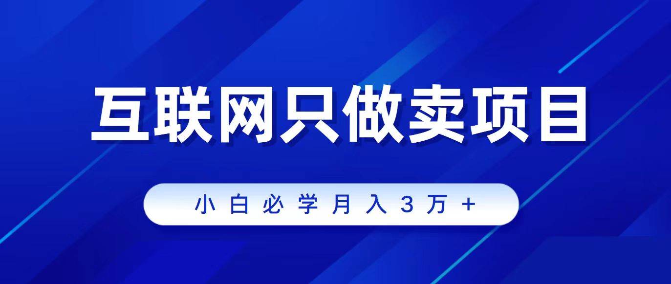 互联网的尽头就是卖项目，被割过韭菜的兄弟们必看！轻松月入三万以上！-网创财富岛