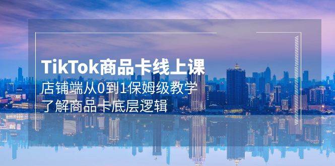 Tk商品卡线上课，店铺端从0到1保姆级教学，了解商品卡底层逻辑（20节）-网创财富岛