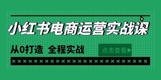 最新小红书·电商运营实战课，从0打造  全程实战（65节视频课）-网创财富岛