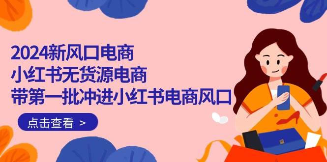 2024新风口电商，小红书无货源电商，带第一批冲进小红书电商风口（18节）-网创财富岛