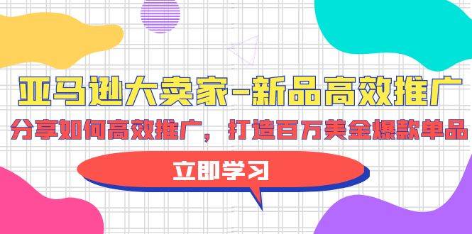 亚马逊 大卖家-新品高效推广，分享如何高效推广，打造百万美金爆款单品-网创财富岛