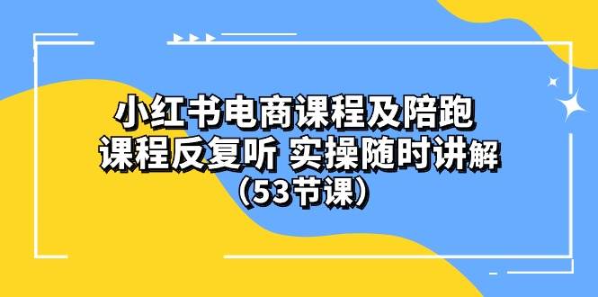 小红书电商课程陪跑课 课程反复听 实操随时讲解 （53节课）-网创财富岛