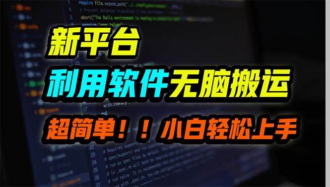 新平台用软件无脑搬运，月赚10000+，小白也能轻松上手-网创财富岛