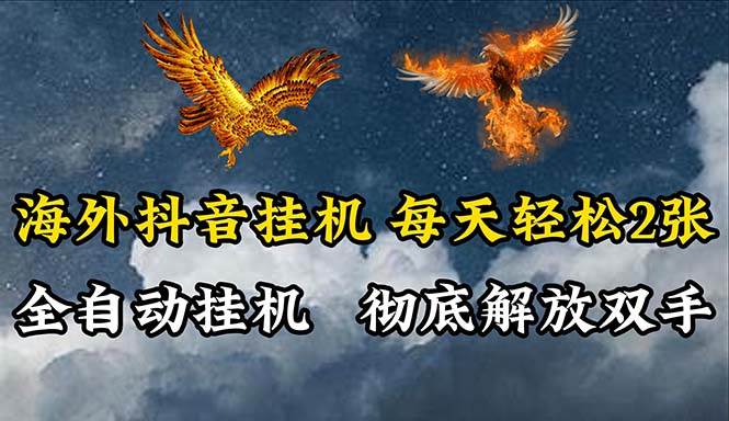 海外抖音挂机，全自动挂机，每天轻松两张-网创财富岛