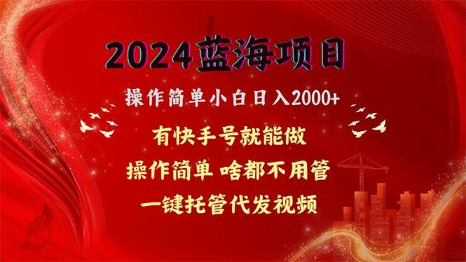2024蓝海项目，网盘拉新，操作简单小白日入2000+，一键托管代发视频，…-网创财富岛