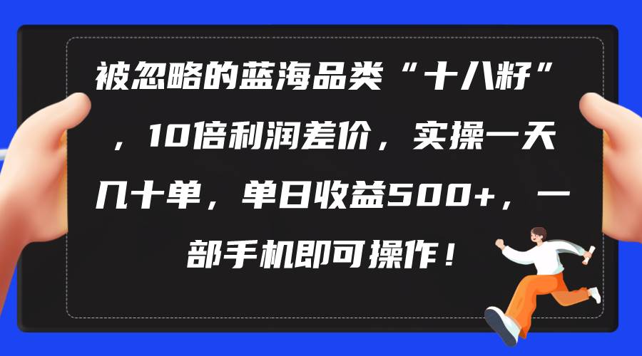 被忽略的蓝海品类“十八籽”，10倍利润差价，实操一天几十单 单日收益500+-网创财富岛