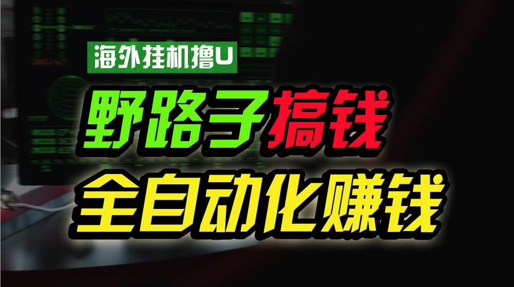 海外挂机撸U新平台，日赚8-15美元，全程无人值守，可批量放大，工作室内…-网创财富岛