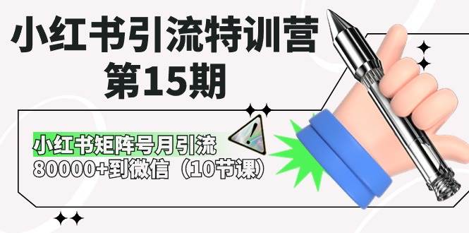 小红书引流特训营-第15期，小红书矩阵号月引流80000+到微信（10节课）-网创财富岛