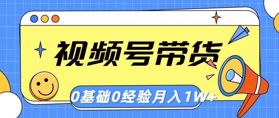 视频号轻创业带货，零基础，零经验，月入1w+-网创财富岛