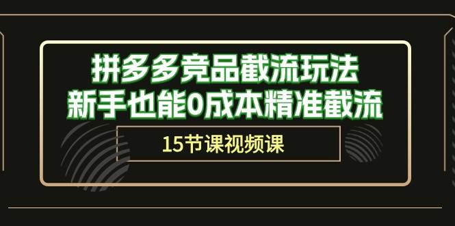 拼多多竞品截流玩法，新手也能0成本精准截流（15节课）-网创财富岛