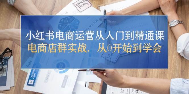 小红书电商运营从入门到精通课，电商店群实战，从0开始到学会-网创财富岛