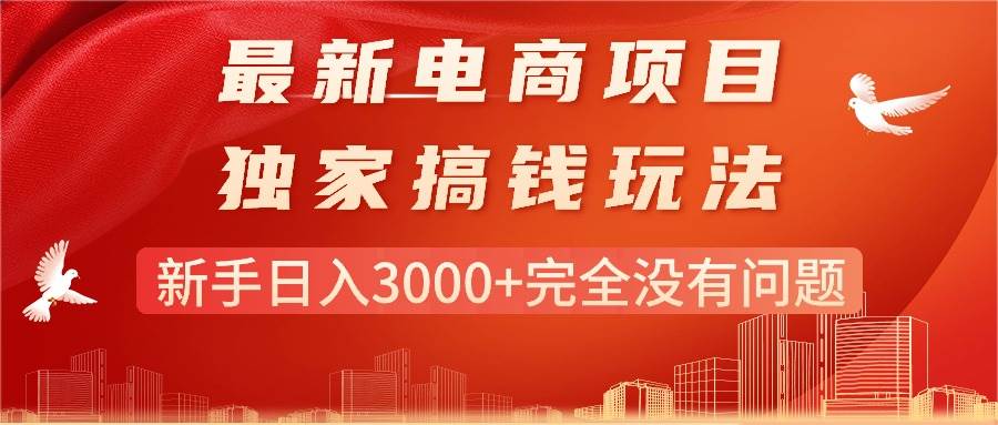 最新电商项目-搞钱玩法，新手日入3000+完全没有问题-网创财富岛