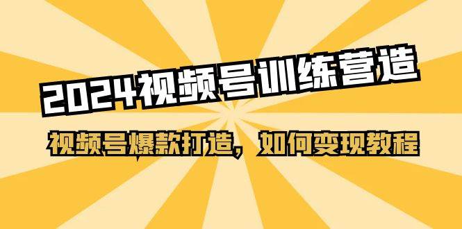 2024视频号训练营，视频号爆款打造，如何变现教程（20节课）-网创财富岛