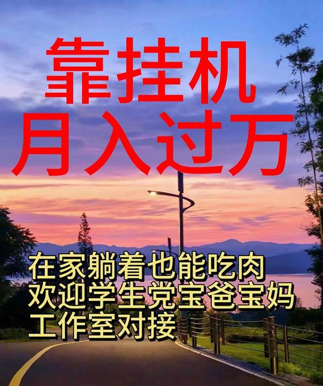 靠挂机，日入1000+，躺着也能吃肉，电脑手机都可挂-网创财富岛