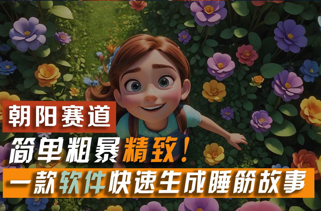 利用一款软件5分钟一条爆款睡前故事，简单粗暴精致！小白月入2w+-网创财富岛