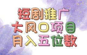 拥有睡眠收益的短剧推广大风口项目,十分钟学会,多赛道选择,月入五位数-网创财富岛