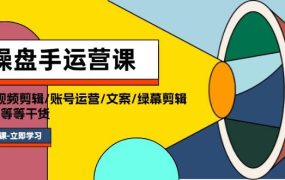 操盘手运营课程:口播视频剪辑/账号运营/文案/绿幕剪辑/引流/干货/16节-网创财富岛