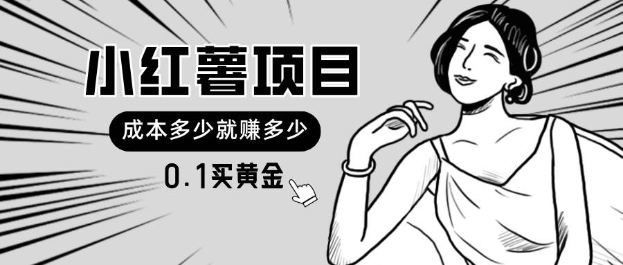 小红薯暴力项目，0.1买黄金。操作简单，日入无上限，可无限扩大。-网创财富岛