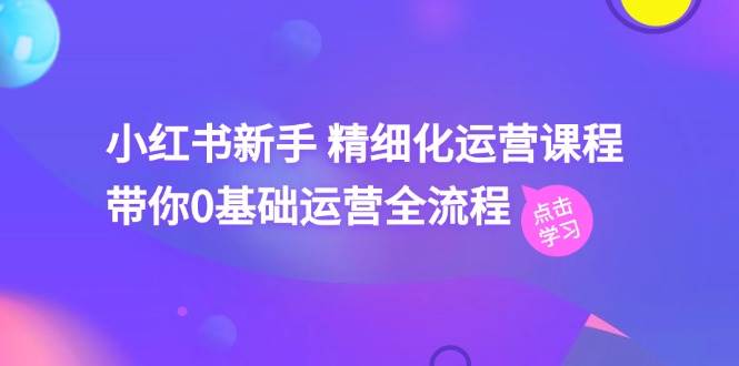 小红书新手 精细化运营课程，带你0基础运营全流程（41节视频课）-网创财富岛