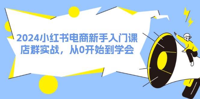 2024小红书电商新手入门课，店群实战，从0开始到学会（31节）-网创财富岛