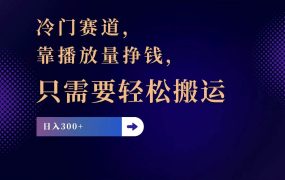 冷门赛道,靠播放量挣钱,只需要轻松搬运,日赚300+-网创财富岛