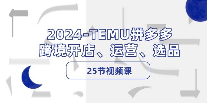 2024-TEMU拼多多·跨境开店、运营、选品（25节视频课）-网创财富岛