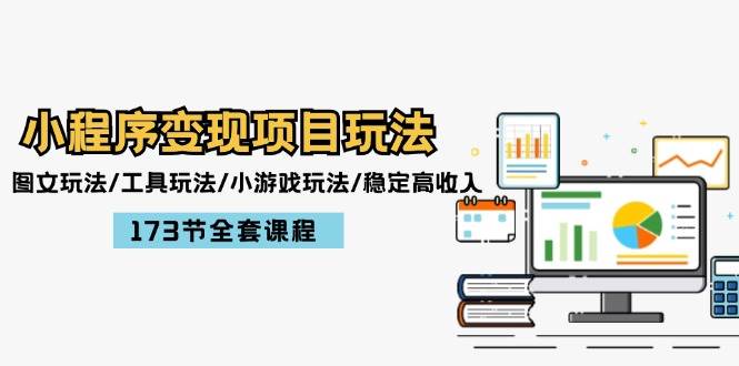 小程序变现项目玩法：图文玩法/工具玩法/小游戏玩法/稳定高收入/173节课程-网创财富岛