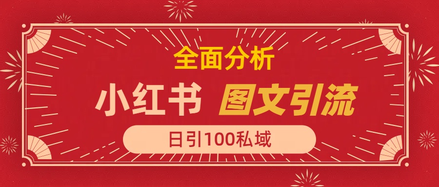 小红书图文引流，全面解析，日引100私域流量是怎样做到的-网创财富岛